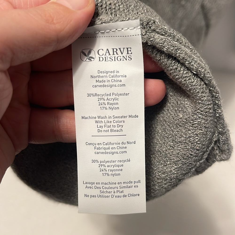 Carve Designs Sweater Women’s Size XL Grey Pullover Cowl Neck Cozy Warm Pocket - Picture 11 of 11